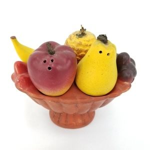 Vintage Commodore Japan Fruit Salt & Pepper Set